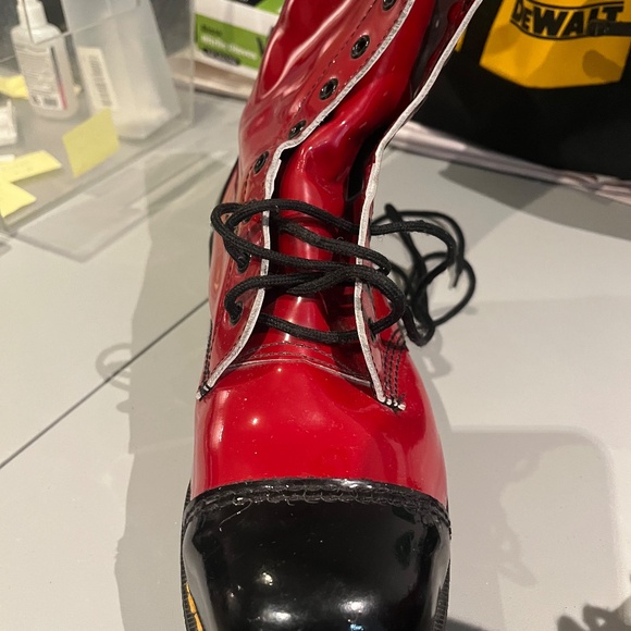 Vintage Dr. Martens Patent Leather Red & Black, Women's size 10 US - Picture 11 of 16